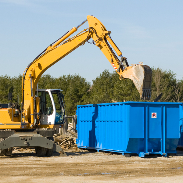 what size residential dumpster rentals are available in Indianola